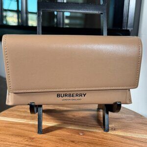 Burberry Tan Leather Sunglasses / Eyeglasses Case Only – London England